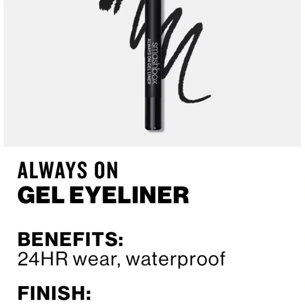 NEW  2 Smashbox Always On Gel full size Liner Pencils— Shark (Black/Grey)